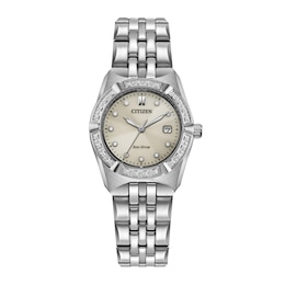 Ladies' Citizen Corso Diamond Accent Watch in Stainless Steel (Model: EW2710-51X)