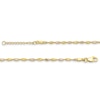 Thumbnail Image 1 of 2.1mm Dorica Singapore Chain Anklet in Solid 14K Two-Tone Gold - 10"