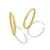 35.0mm Tube Hoop Earrings in Hollow 18K Gold