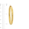 Italian Gold 35.0mm Tube Hoop Earrings in Hollow 18K Gold