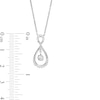 Thumbnail Image 3 of Unstoppable Love™ 0.20 CT. T.W. Diamond Double Teardrop Pendant in 10K White Gold - 19"