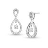 Unstoppable Love™ 0.20 CT. T.W. Diamond Double Teardrop Earrings in 10K White Gold