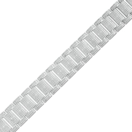 Men's 0.25 CT. T.W. Diamond Dotted Bracelet in Sterling Silver - 8.5&quot;