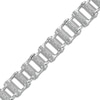 Thumbnail Image 0 of Men's 1.00 CT. T.W. Diamond Bike Chain Bracelet in Sterling Silver - 8.5"