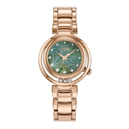 Ladies' Citizen L Arcly Diamond Accent Watch in Rose-Tone Stainless Steel (Model EM1113-58Y)