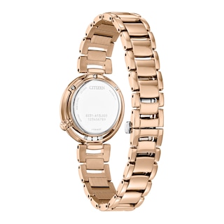 Ladies' Citizen L Arcly Diamond Accent Watch in Rose-Tone Stainless Steel (Model EM1113-58Y)