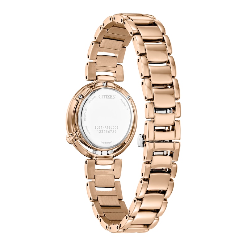 Ladies' Citizen L Arcly Diamond Accent Watch in Rose-Tone Stainless Steel (Model EM1113-58Y)|Peoples Jewellers