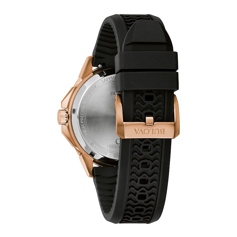 Men's Bulova Marine Star Precisionist Watch in Rose-Tone Stainless Steel (Model 98B421)|Peoples Jewellers