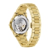 Ladies' Bulova Marine Star Black Mother-of-Pearl and Diamond Accent Watch in Gold-Tone Stainless Steel (Model 97P171)