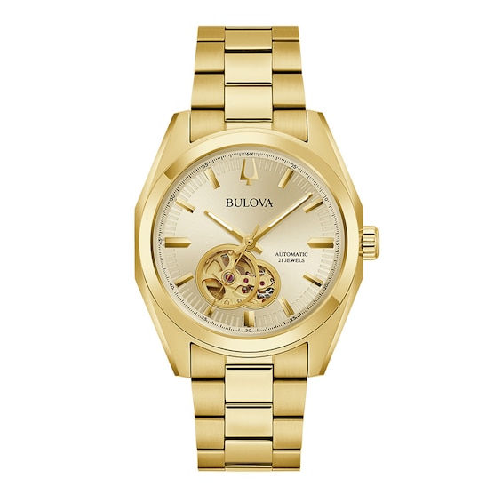 Men's Bulova Surveyor Watch in Gold-Tone Stainless Steel (Model 97A182)