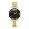 Thumbnail Image 0 of Ladies' Bulova Modern Black Dial Watch in Gold-Tone Stainless Steel (Model 97L175)