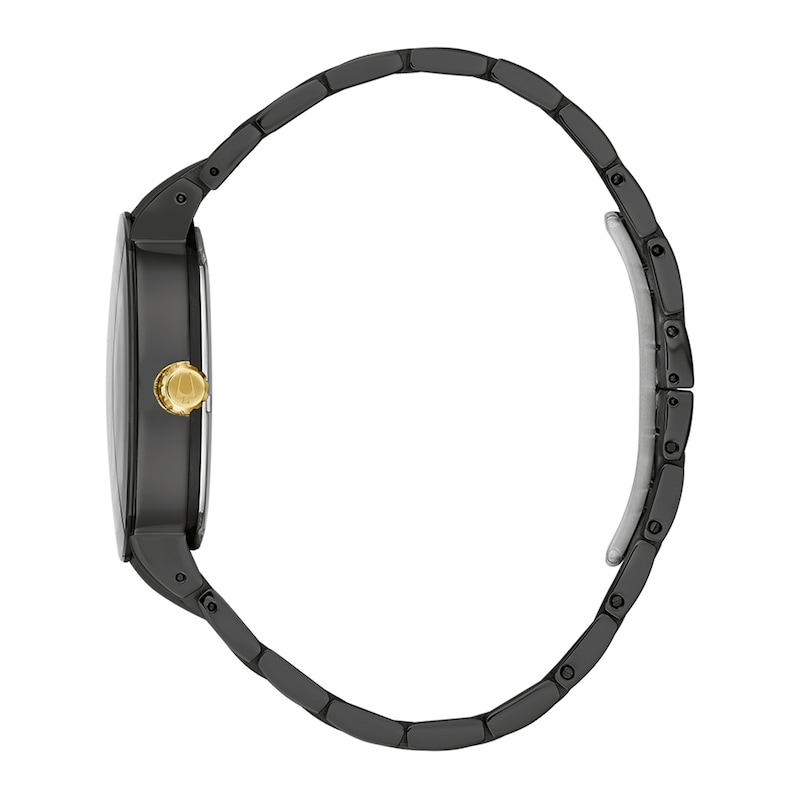 Men's Bulova Futuro Black Dial Watch in Two-Tone Stainless Steel (Model 98C149)|Peoples Jewellers
