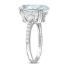 Oval Aquamarine and 0.41 CT. T.W. Diamond Ring in 14K White Gold