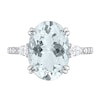 Oval Aquamarine and 0.41 CT. T.W. Diamond Ring in 14K White Gold