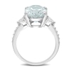 Oval Aquamarine and 0.41 CT. T.W. Diamond Ring in 14K White Gold