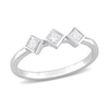 Thumbnail Image 1 of 0.24 CT. T.W. Princess-Cut Diamond Tilted Three-Stone Ring