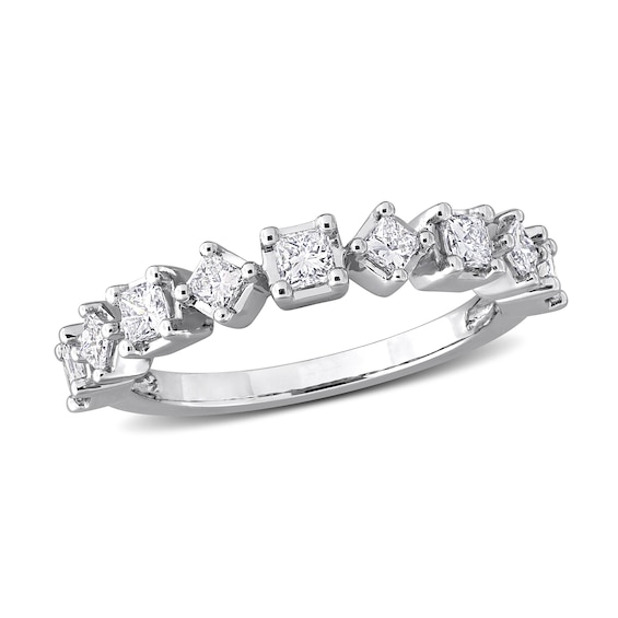 0.60 CT. T.W. Princess-Cut Diamond Band in 14K White Gold