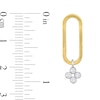 Thumbnail Image 2 of 0.28 CT T.W. Diamond Paperclip Drop Earrings in 14K Two-Tone Gold