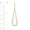 2.01 CT T.W. Diamond Teardrop Earrings in 14K Two-Tone Gold