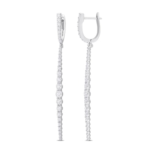 1.97 CT. T.W. Diamond Drop Earrings in 14K White Gold