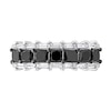 1.89 CT. T.W. Black and White Diamond Triple Row Anniversary Band in 14K White Gold