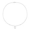 0.43 CT. T.W. Diamond Graduated Open Teardrop Station Necklace in 14K White Gold - 17.5"