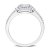 0.37 CT. T.W. Emerald-Shaped Multi-Diamond Collar Engagement Ring in 10K White Gold