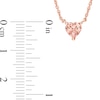 5.0mm Heart-Shaped Morganite Solitaire Necklace in 14K Rose Gold - 16"