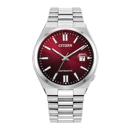 Men's Citizen Tsuyosa Collection Automatic Watch with Red Sunray Dial (Model: NJ0150-56W)