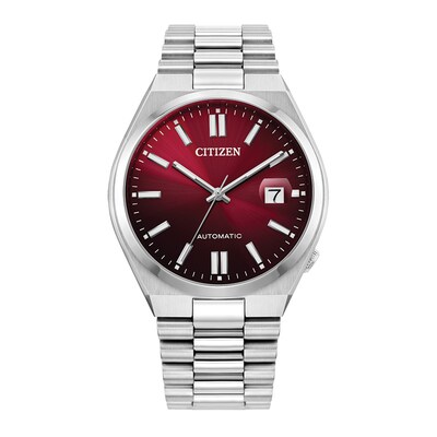 Men's Citizen Tsuyosa Collection Automatic Watch with Red Sunray Dial (Model: NJ0150-56W)