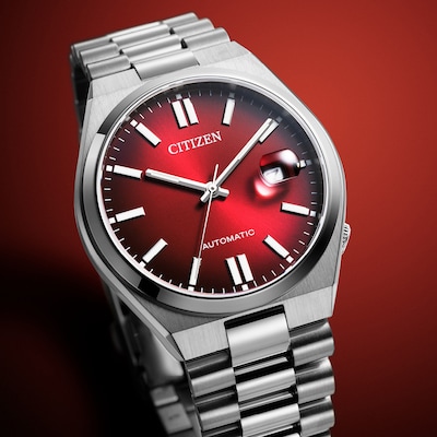 Men's Citizen Tsuyosa Collection Automatic Watch with Red Sunray Dial (Model: NJ0150-56W)