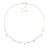 Thumbnail Image 1 of 3.5-4.0mm Freshwater Cultured Pearl Dangle Station Necklace in 10K Gold – 18”