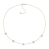 Thumbnail Image 1 of 2.5-3.0mm Freshwater Cultured Pearl Flower Station Necklace in 10K Gold-18”