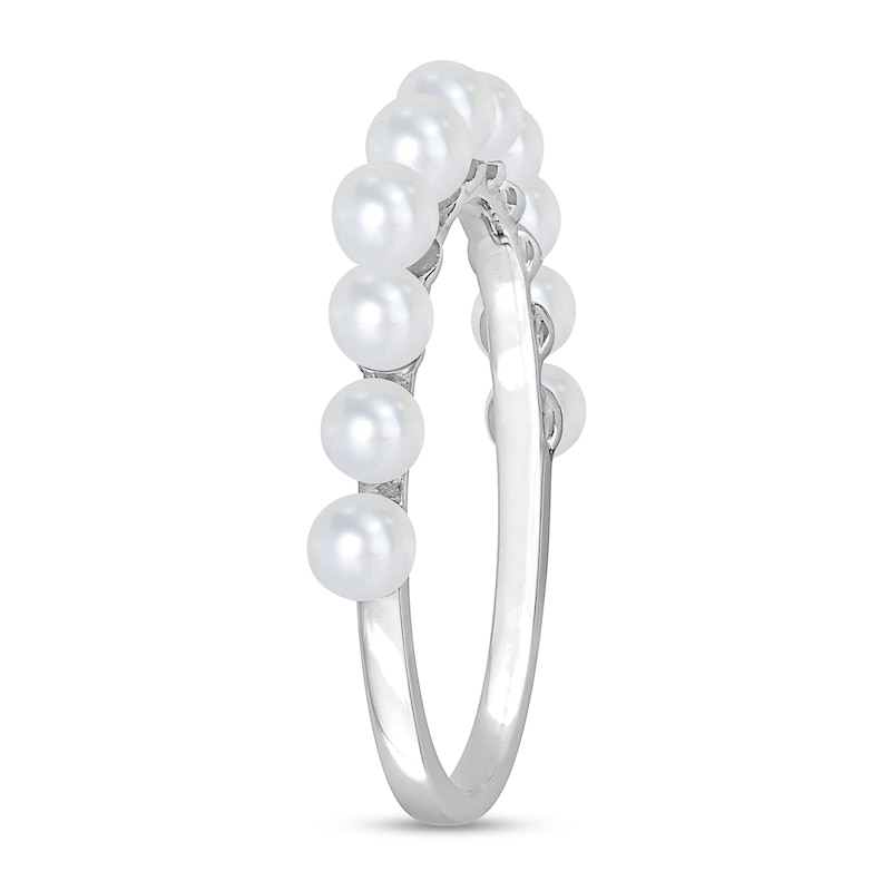 3.0-3.5mm Freshwater Cultured Pearl Ring in 14K White Gold|Peoples Jewellers