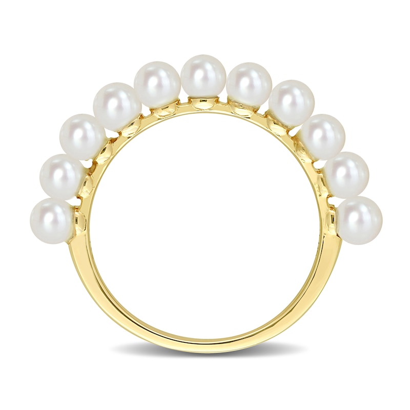 3.0-3.5mm Freshwater Cultured Pearl Band in 14K Gold|Peoples Jewellers