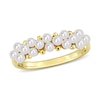 2.0-2.5mm Freshwater Cultured Pearl Cluster Band in 14K Gold