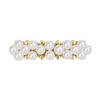 Thumbnail Image 3 of 2.0-2.5mm Freshwater Cultured Pearl Cluster Band in 14K Gold