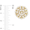 Thumbnail Image 2 of 2.0-3.0 Freshwater Cultured Pearl Cluster Stud Earrings in 10K Gold