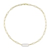 0.40 CT. T.W. Diamond Link Paper Clip Chain Necklace in 14K Gold - 18”