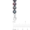 Men’s 7.0-7.5mm Black Cultured Pearl and 0.30 CT. T.W. Black Diamond Helm and Anchor Necklace in Sterling Silver-21”