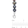 Black Freshwater Pearl and 0.10 CT. T.W. Black Diamond Fleur-de-Lis Charm Necklace in Sterling Silver - 21”