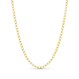 2.4mm Diamond-Cut Flat Curb Chain Necklace in Solid 10K Gold - 20&quot;