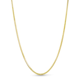 1.3mm Diamond-Cut Box Chain Necklace in Solid 10K Gold - 20"