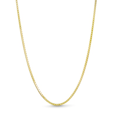 1.3mm Diamond-Cut Box Chain Necklace in Solid 10K Gold - 20"