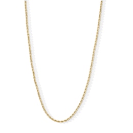 2.5mm Silk Rope Chain Necklace in Hollow 18K Gold - 18”