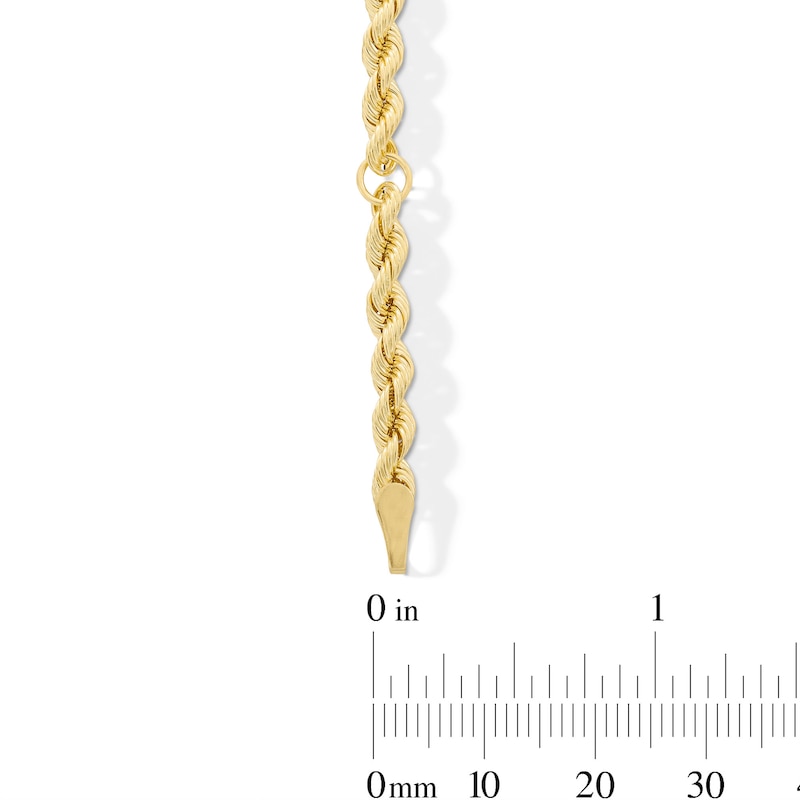 Main Image 2 of 3.0mm Silk Rope™ Chain Bracelet in Hollow 18K Gold - 8.25”