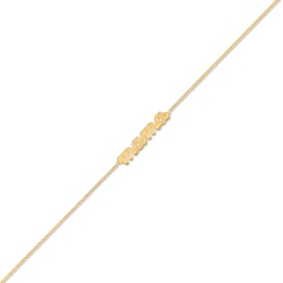 Cursive &quot;mama&quot; Cable Chain Bracelet in 10K Gold - 7.25&quot;