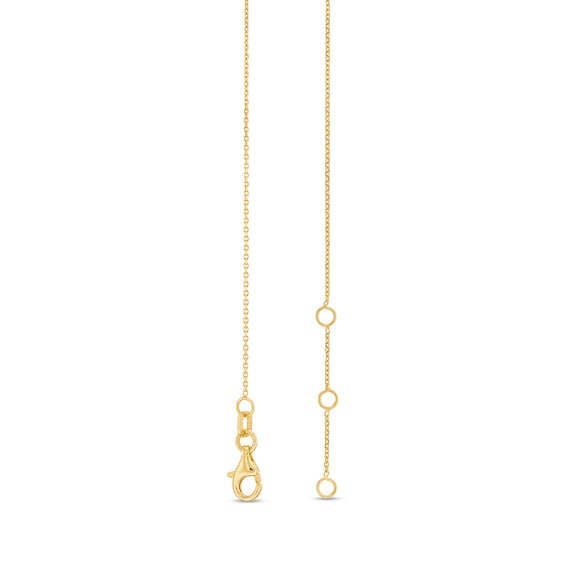 Cursive "mama" Cable Chain Bracelet in 10K Gold - 7.25"