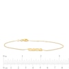 Thumbnail Image 3 of Cursive "mama" Cable Chain Bracelet in 10K Gold - 7.25"