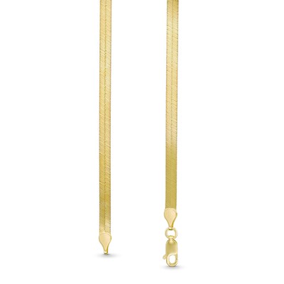 4.0mm Herringbone Chain Necklace in Solid 10K Gold - 18"